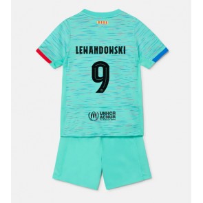 Barcelona Robert Lewandowski #9 Rezervni Dres za Dječji 2023-24 Kratak Rukavima (+ kratke hlače)